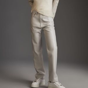 NWT AGOLDE RECYCLED LEATHER '90S PINCH-WAIST PANTS